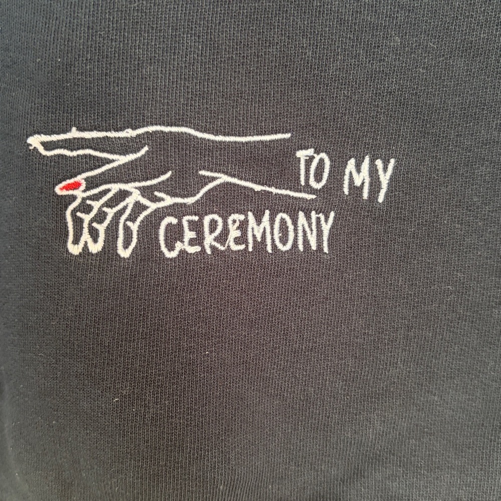 OPENING CEREMONY BLACK HOODIE with embroidery size small - Picture 2 of 5